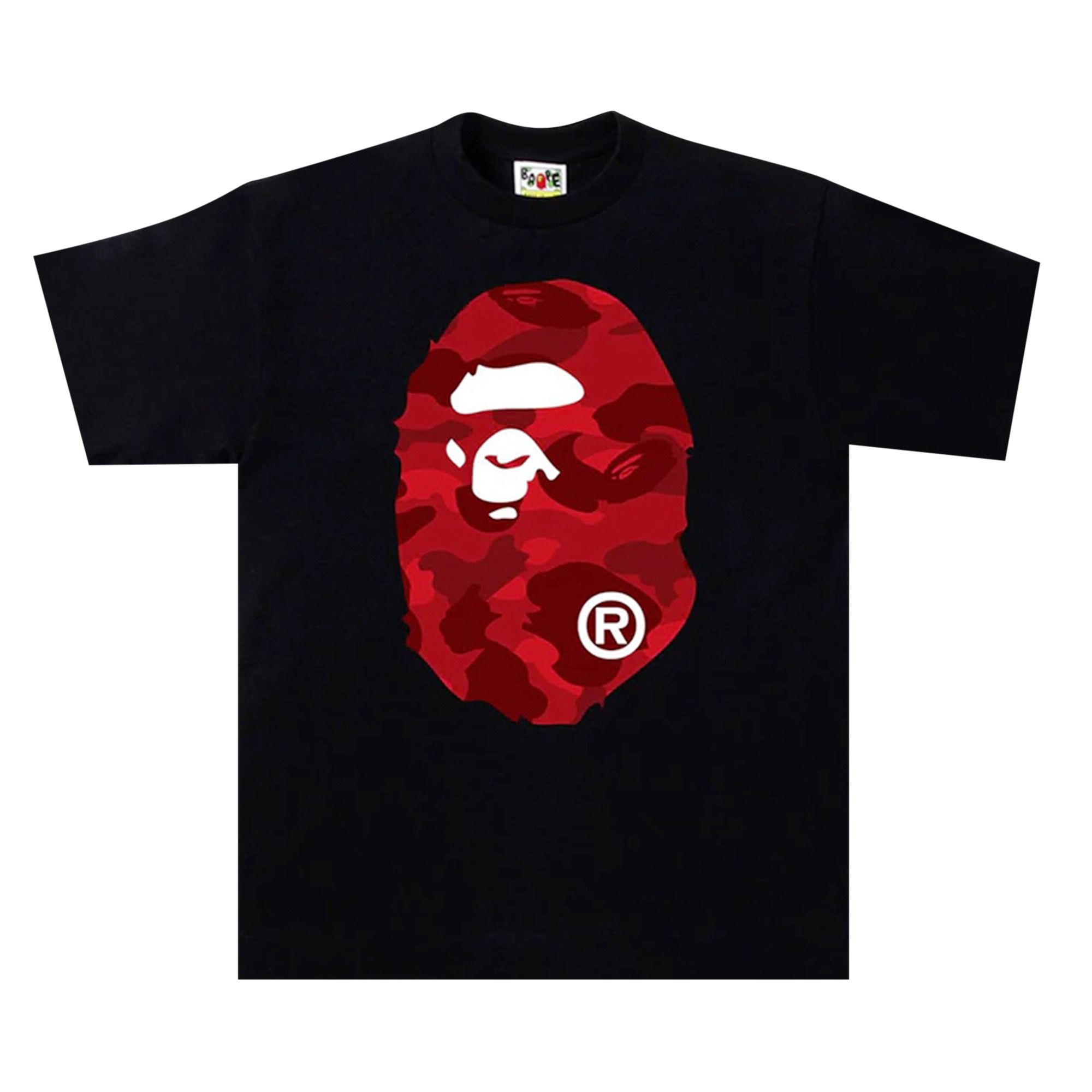 Ape Head Tee — Black / Red