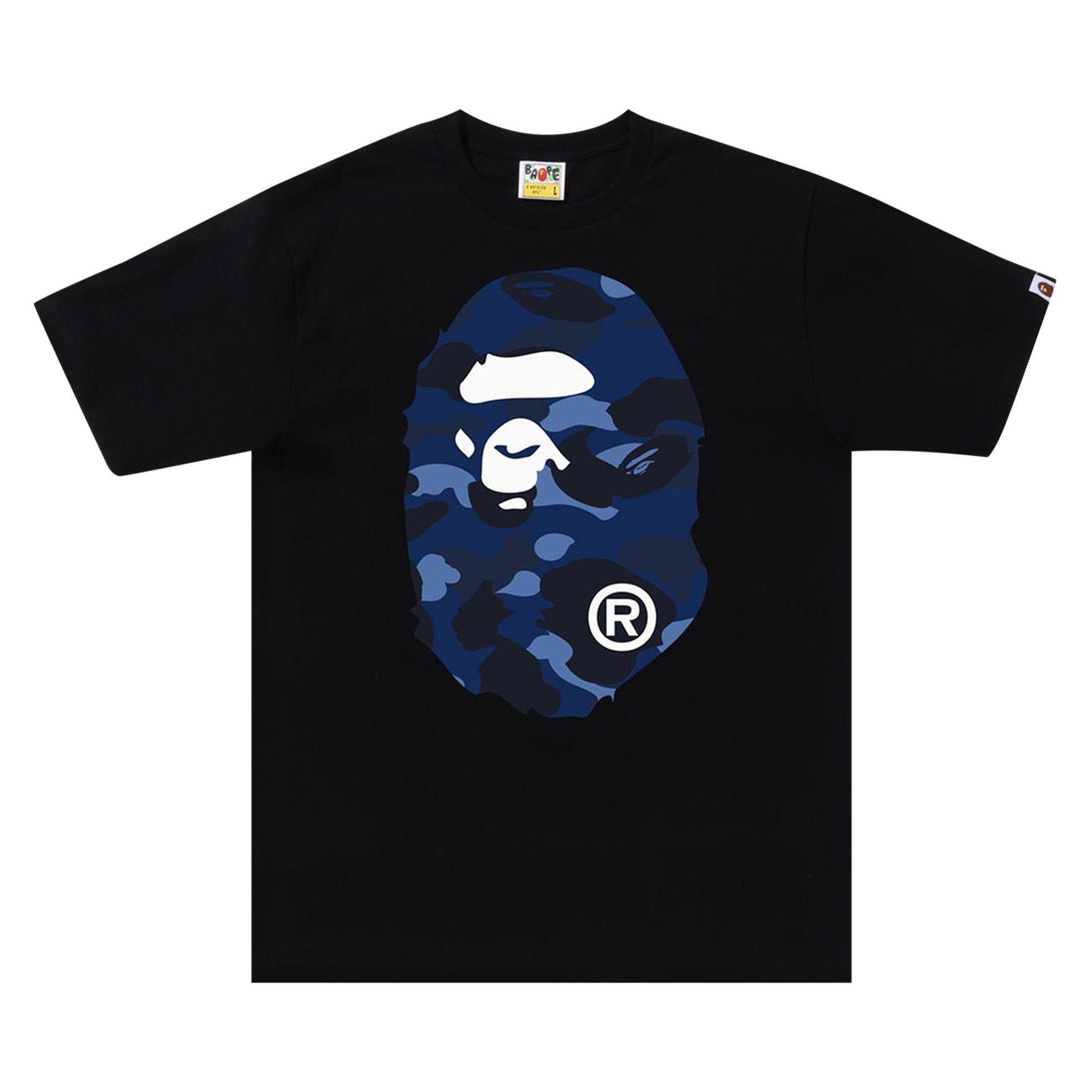 Ape Head Tee — Black / Blue