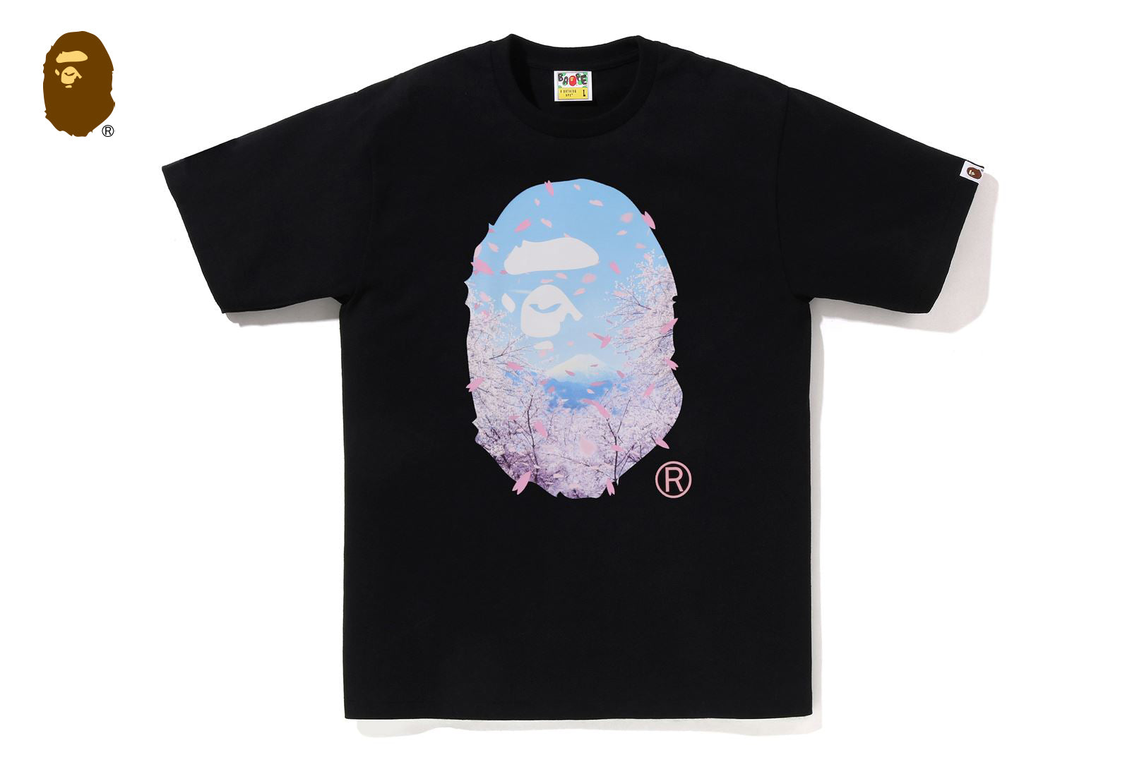 Sakura Photo Ape Head Tee — Black