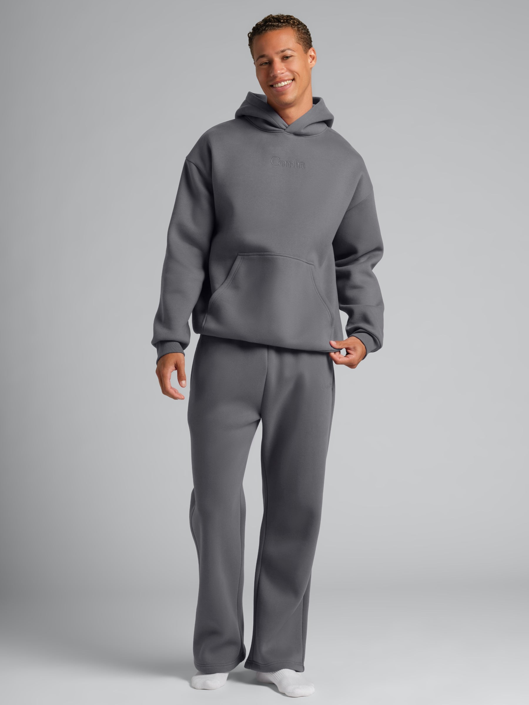 Signature Hoodie — Steel Grey