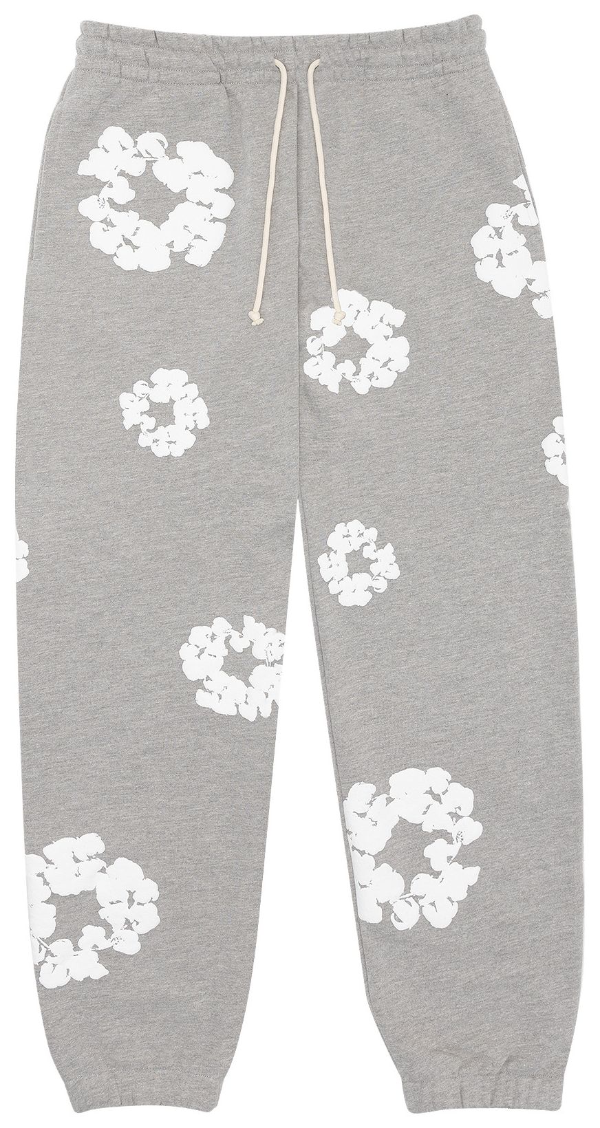 Cotton Wreath Sweatpants — Grey